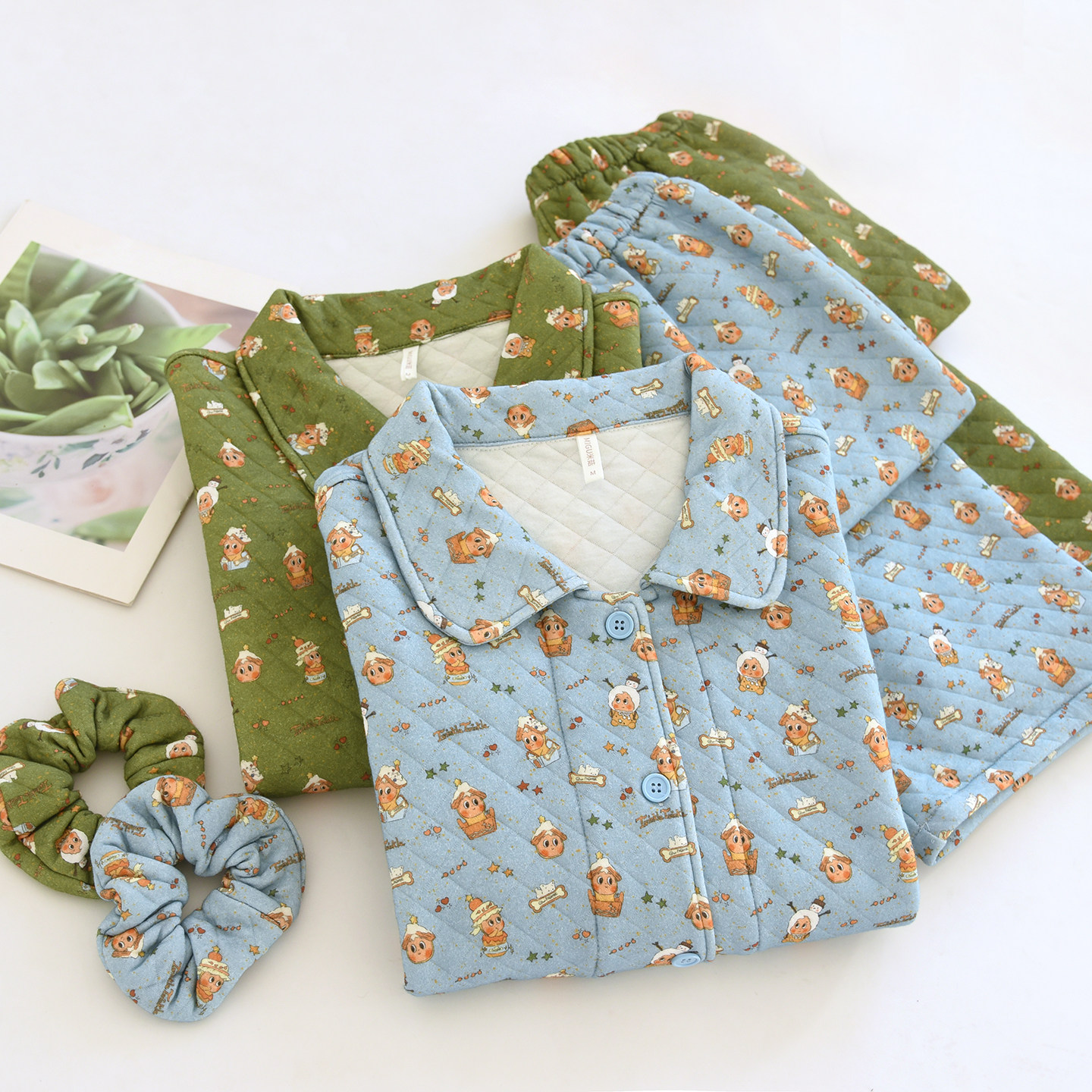 【亲子全棉空气棉家居服】纯棉松软保暖秋冬睡衣套装三层夹棉336,女士内衣/男士内衣/家居服,睡衣/家居服套装,淘宝优惠券,粉丝福利购,淘宝优惠卷