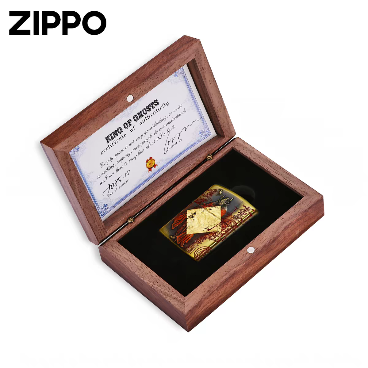 zippo正品打火机 钟馗盔甲鬼防风煤油送男友节日礼物