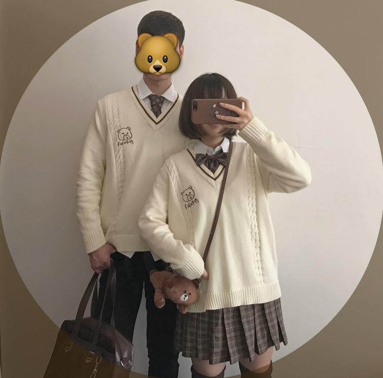 jkÖÆ·þëÒ³¤ÐäСÐÜÕëÖ¯ÉÀÇéÂÂ×°ÄÐÅ®ÈÕϵËļþÌ×װѧԺ·çÇﶬ°à·þ
