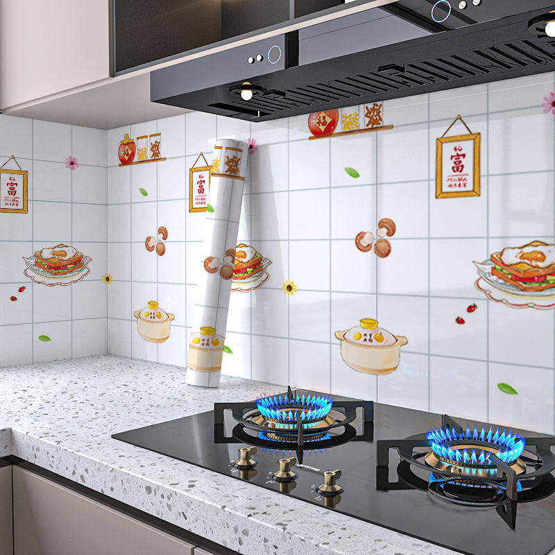 厨房防油贴纸防水自粘墙纸灶台面保护垫橱柜桌面大理石贴膜耐高温,家居饰品,软装墙贴,淘宝优惠券,粉丝福利购,淘宝优惠卷