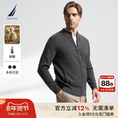 NAUTICA 诺帝卡男装 羊毛混纺柔软带弹针织毛衣秋冬夹克SO3305