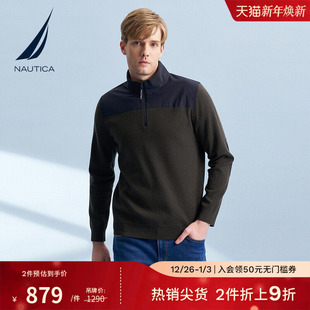 羊毛棉柔软舒适针织半开襟毛衣SC4317 秋冬款 NAUTICA 诺帝卡男装