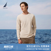火山岩保暖 圆领休闲长袖 NAUTICA 春季 T恤TO5302 诺帝卡男装
