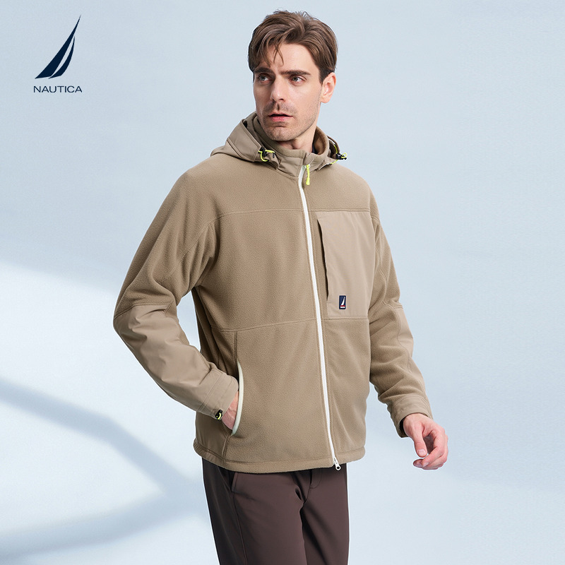 NAUTICA/诺帝卡秋冬拼色卫衣外套