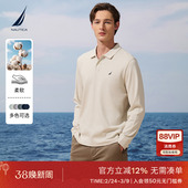 全棉透气 柔软多色长袖 NAUTICA 春季 POLO衫 诺帝卡男装