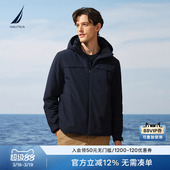 防泼水尼龙带弹立领舒适棉服 春季 NAUTICA 诺帝卡男装
