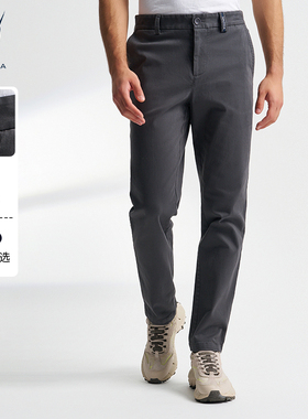 NAUTICA/诺帝卡男装秋冬棉纺磨毛保暖舒适休闲直筒裤PO4451