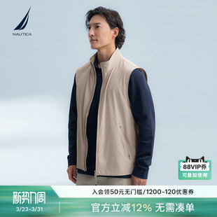 防泼水尼龙抗UV轻薄带弹马甲JC5109 春秋季 NAUTICA 诺帝卡男装