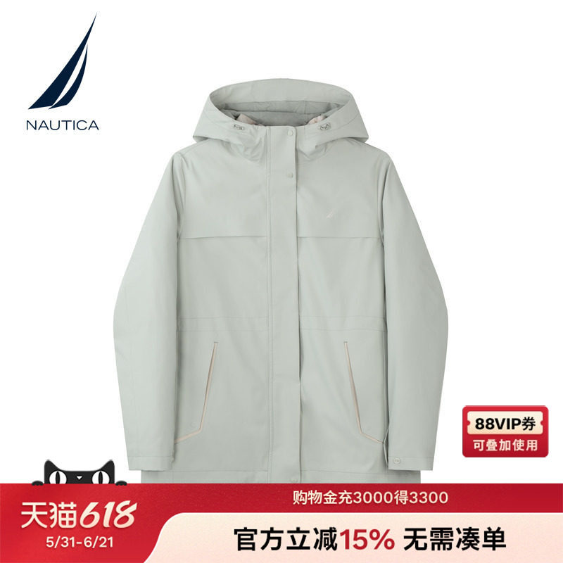 NAUTICA/诺帝卡女装秋冬防轻泼水90绒三合一厚外套44JM05