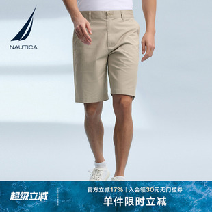 诺帝卡男装 透气带弹五分裤 NAUTICA 25夏季 BC5202 斜纹休闲工装 短裤