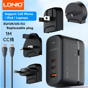 ldnio/力德诺 带澳转换头充电器氮化镓65W快充欧规转换器日本台湾韩国美标港澳旅行快充电头手机平板笔记本叉