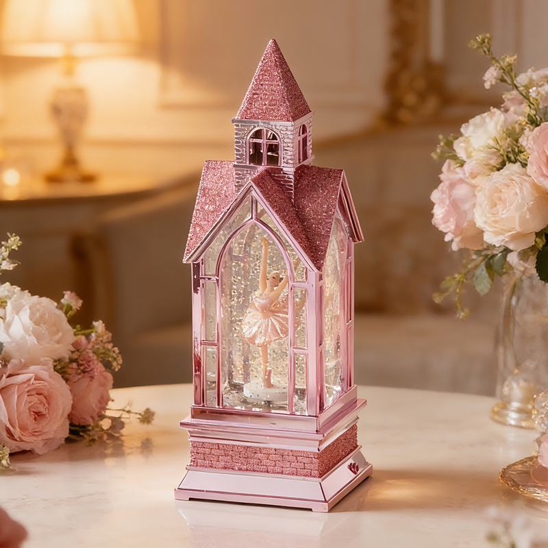 儿童女孩音乐盒八音盒儿童水晶球飘雪女孩生日摆件下雪芭蕾舞礼物