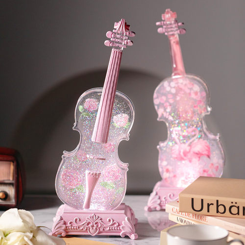 高档儿童节礼物音乐盒小提琴摆件