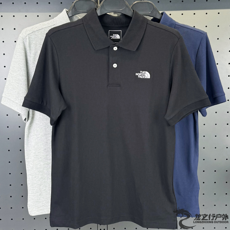 北面戶外純棉翻領短袖POLO衫