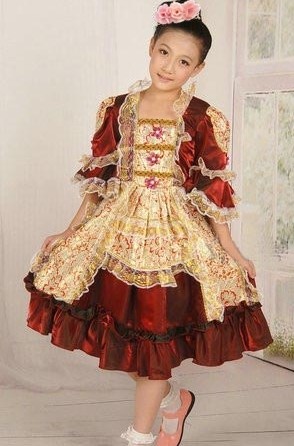 儿童公主裙女童欧式风格话剧表演服儿童演出服俄罗斯