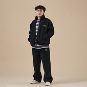 UNSHACKLED潮牌宽松美式 秋冬加绒保暖摇粒绒外套男杨政 羊羔绒套装