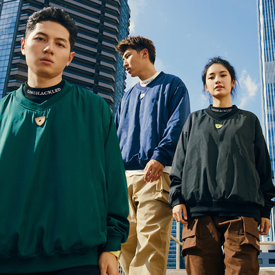 V领跑车长袖T恤潮牌卫衣