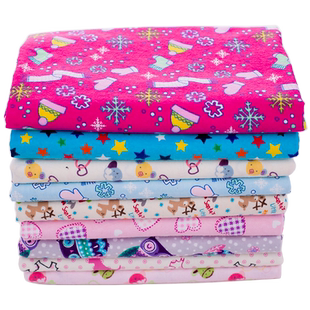 纯棉双面短毛绒绒布全棉宝宝婴儿保暖秋冬服饰磨毛布料面料棉布