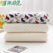 Hai lớp gạc cotton cho bé quần áo hoạt hình in vải cotton giọt nước mùa hè quần áo vải - Vải vải tự làm