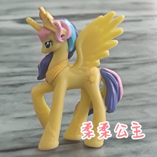 外贸迷你小马柔柔月亮宇宙音韵公主模型实心实色摆件景品6.5厘米