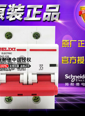 德力西大电流断路器DZ471252C100 DZ47-125 2P li(C)100A空开10KA