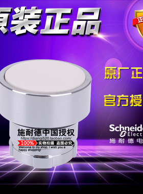 原装施耐德非发光式白色平钮ZB2BA1C 平头按钮头开关头部22mm正品