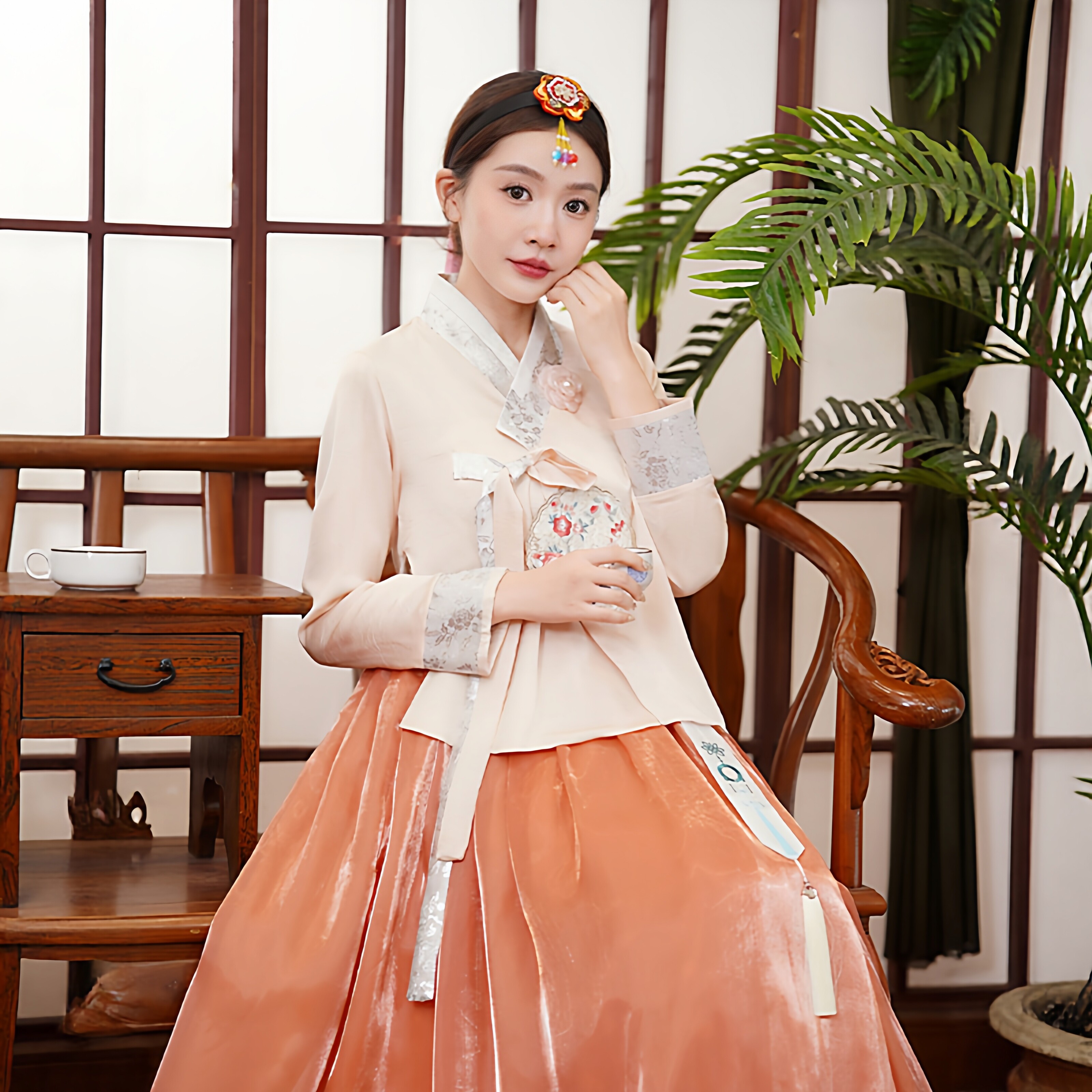 延吉朝鲜服女韩服朝鲜族服装延边少数民族演出服成人韩国传统舞蹈