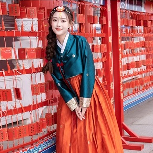 韩服女装朝鲜族服装新款延吉公主舞蹈演出服少数民族韩国传统成人