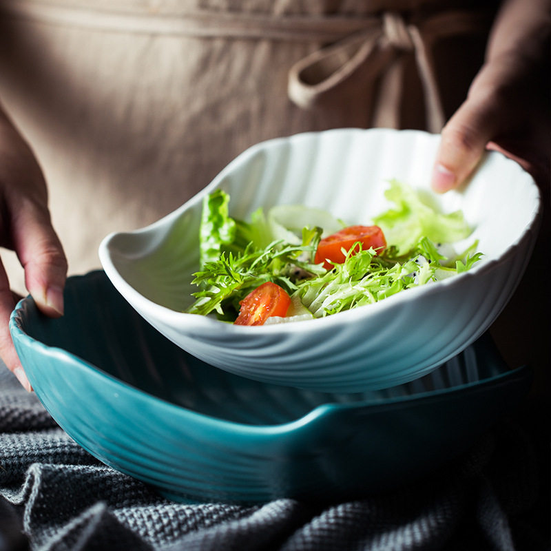 9 inch Shell Bowl Northern Europe Matte Glaze ceramics fruit Salad bowl household Rice bowl ins Wind creative tablewarein the Tableware , Tableware , Bowl  category - from Buy2taobao.com to provide professional Taobao agent buy service