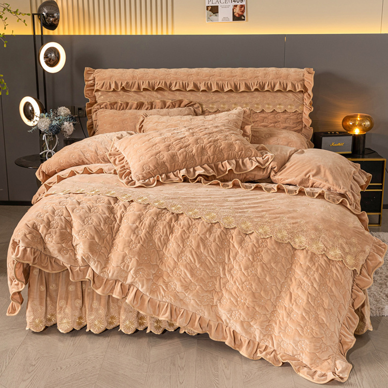 A类婴儿绒夹棉加厚保暖被套被罩