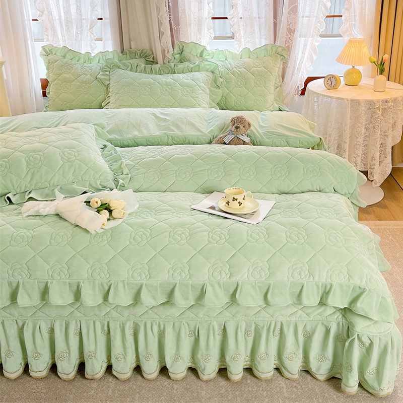 轻奢高端加厚婴儿绒夹棉被套保暖