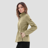 品牌抓绒衣女高端立领修身 显瘦户外冲锋衣内胆摇粒绒外套保暖防风