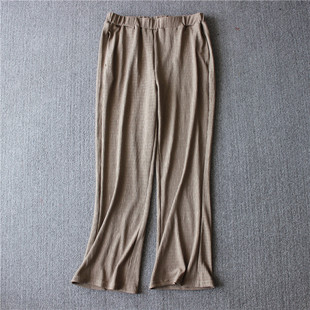 九分裤 女士褶皱面料舒适透气宽松休闲阔腿裤 春夏款 外贸日单