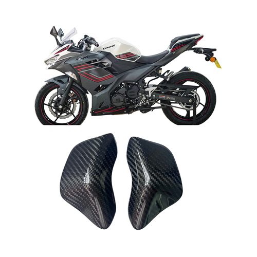 适用川崎忍者400 Z400 改装碳纤维油箱护块 油箱护角外壳防摔罩
