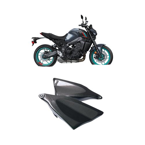 适用雅马哈MT09 MT-09SP侧板保护 改装碳纤维车身架填充侧板保护