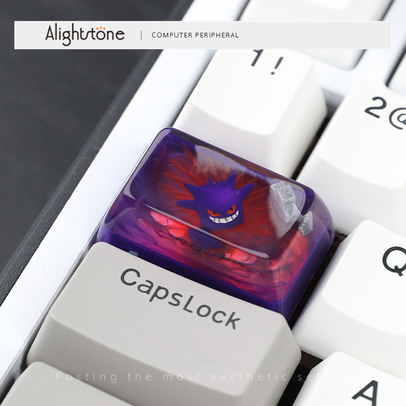 宝可梦耿鬼个性键帽单个水晶滴胶