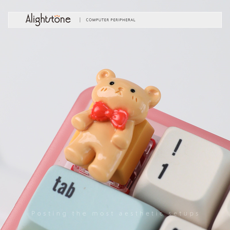 Alightstone蝴蝶结小熊立体键帽