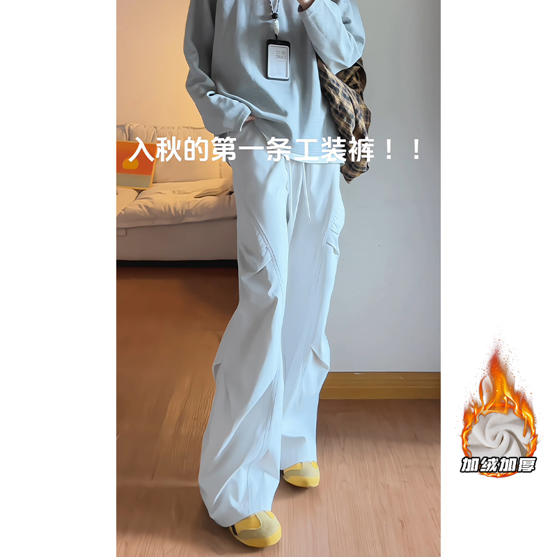 2025HK25600加绒内景打褶加绒伞兵长裤M-5XLHK25769-特P24，男装休闲裤，奇怪漫猴工厂店