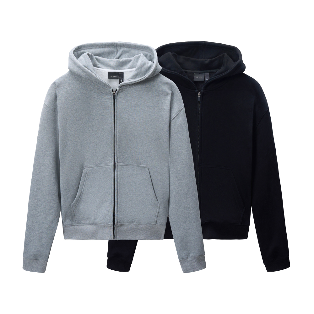 2025秋冬美式cleanfit短款宽松针织卫衣开衫拉链情侣男女外套潮，男装卫衣，奇怪漫猴工厂店