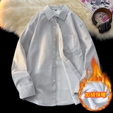 主推款2025新款秋冬季加绒衬衫男士长袖加绒保暖衬衣男士，男装衬衫，奇怪漫猴工厂店