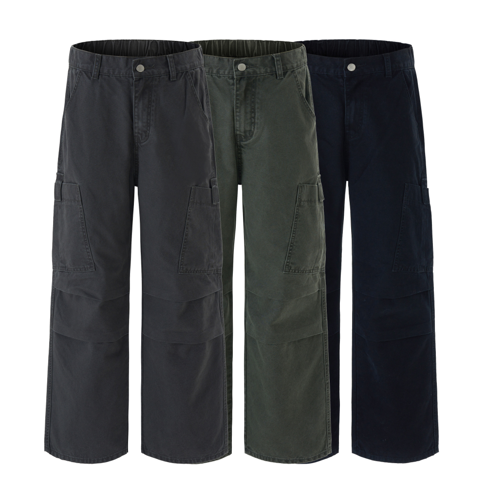 2025秋冬松紧腰美式石磨水洗复古珠帆马丁休闲裤男直筒宽松工装裤，男装休闲裤，奇怪漫猴工厂店