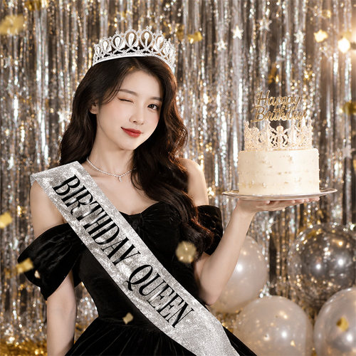 女神生日绶带皇冠氛围感道具