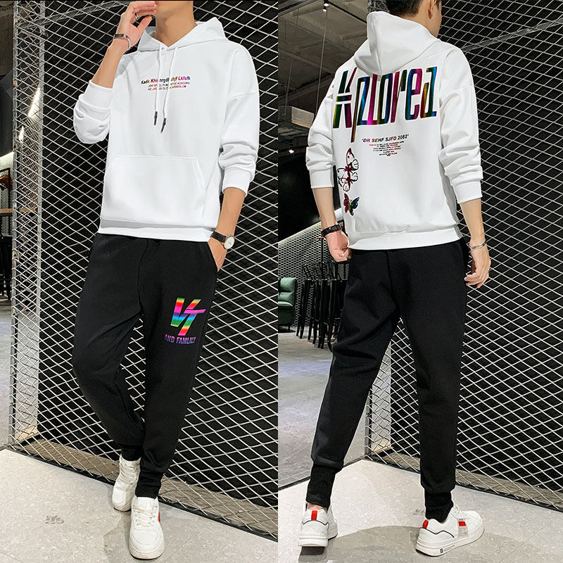 有现货 2021春季新款潮牌休闲运动套装男两件套 A436-192207图片