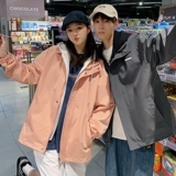假两件情侣港风外套男春秋季韩版潮流宽松夹克连帽A436-2122-P75，男装夹克，电商A436