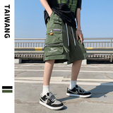 军绿色工装短裤男夏五分宽松日系中裤休闲裤A436-5232-P48控价60，男装休闲裤，电商A436
