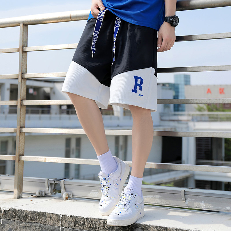 抖音主推热卖夏季字母短裤男潮牌五分宽松休闲中裤A436-329-P42,男装休闲裤,电商A436