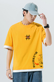 短袖t恤男2024新款纯棉体恤无影墙日系大码假两件A436-3102-P30，男装T恤，电商A436