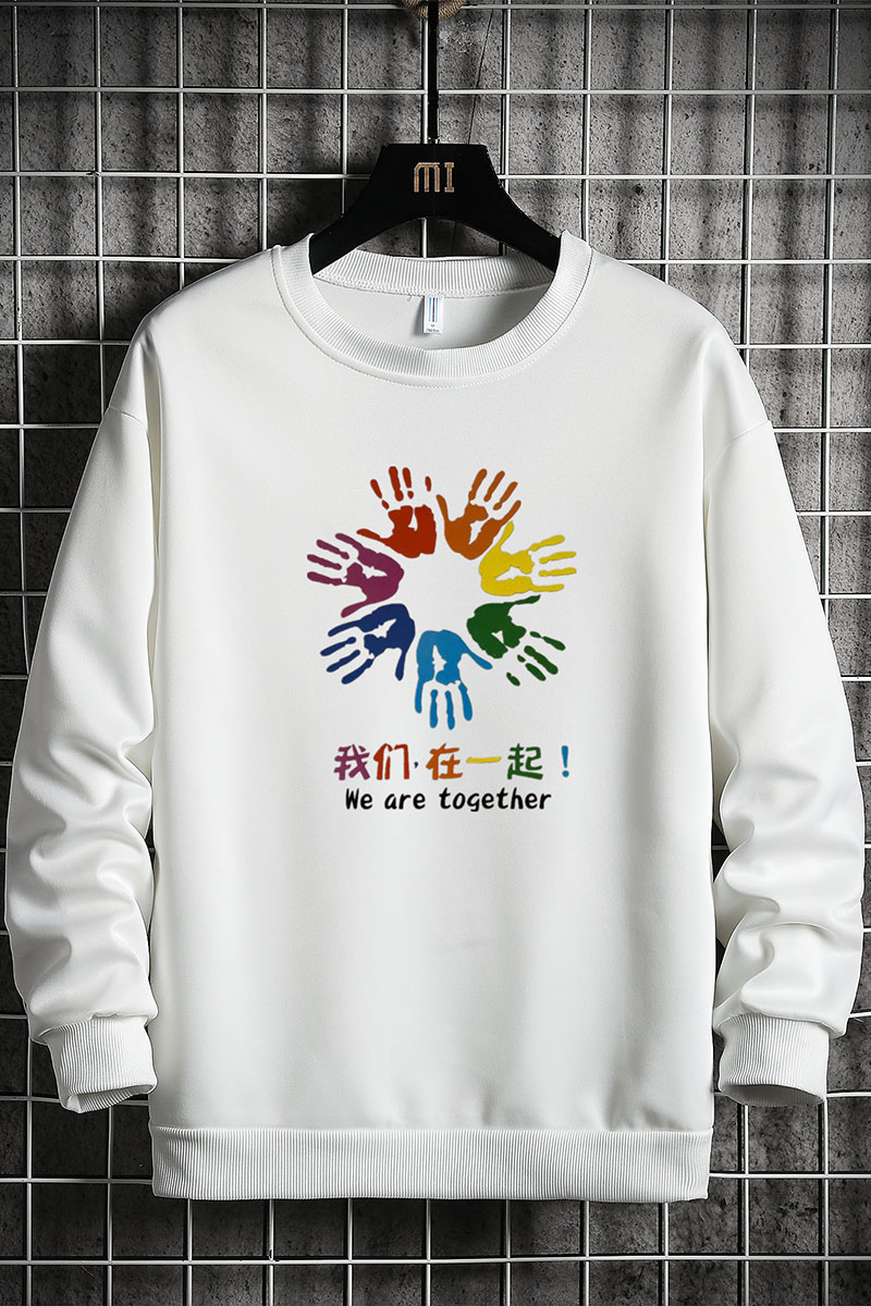 春季卫衣男潮牌叠穿长袖加大码潮流百搭圆领上衣服A436-C228,男装卫衣,电商A436