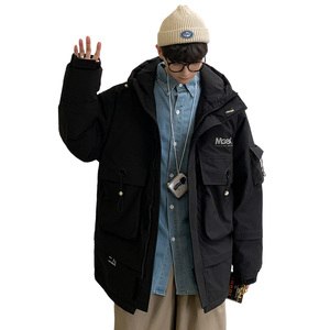 918 冬季新款港风90%白鸭绒羽绒服男炫彩外套图片