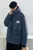 916冬装新款港风白鸭绒工装外套男连帽保暖羽绒服，男装羽绒服，电商A436